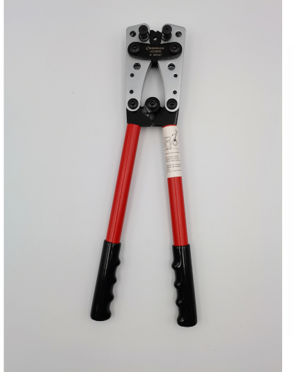 ALICATE CRIMPADOR, EM AÇO, 6,0-50MM, TERMINAIS E LUVAS DE COMPRESSÃO, COR VERMELHO, (CX 1UN)