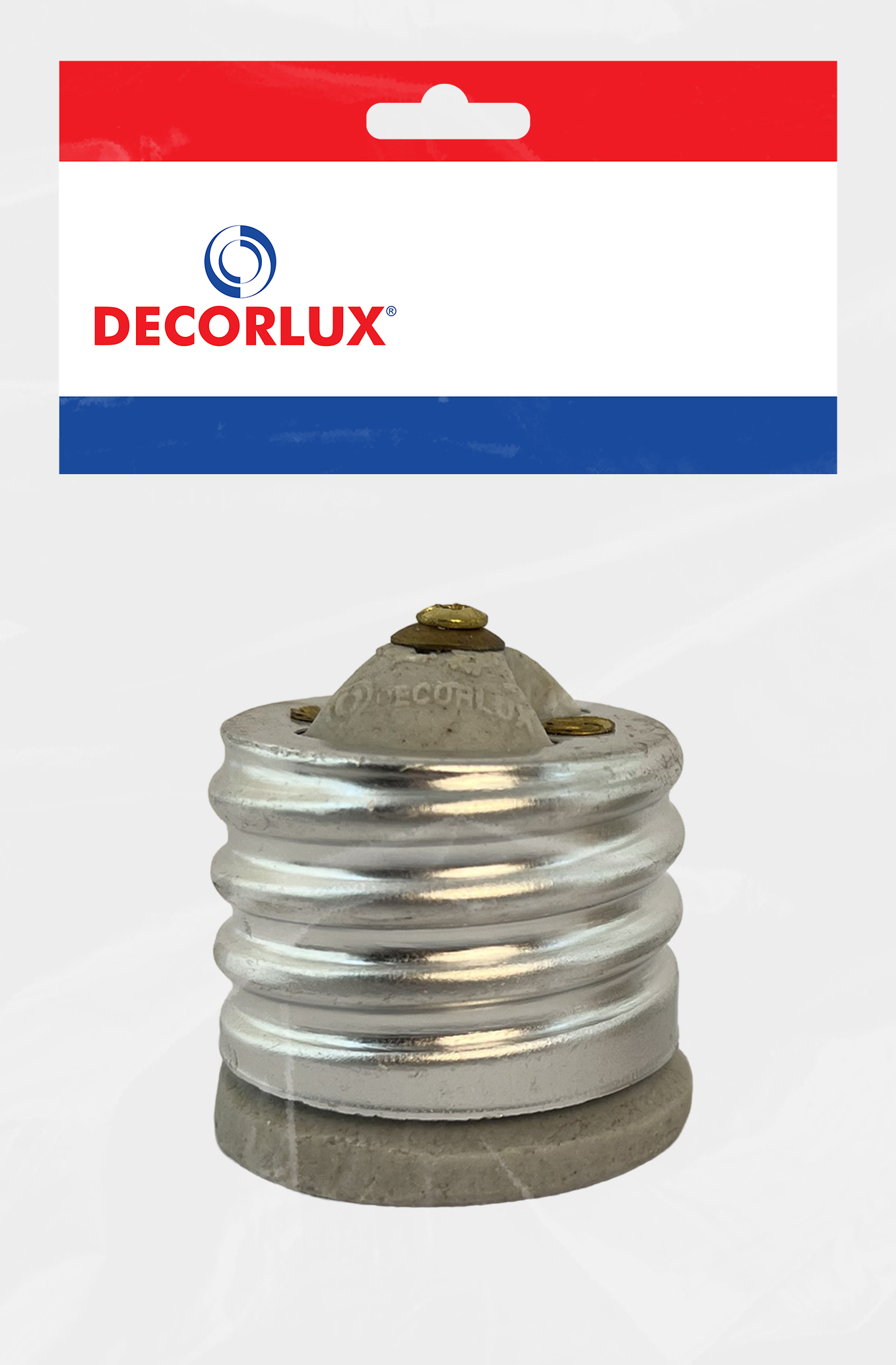 BOCAL BASE E40/E27, PORCELANA, TIPO ADAPTADOR, 4A/0-250V, COR BRANCO, (BL 1UN)