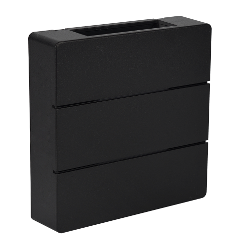 ARANDELA DE PAREDE, PLÁSTICO, LED 6W 3000K 100-240V, 2 FACHOS FIXOS, COR PRETO, (CX 1UN)