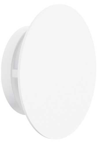 ARANDELA DE PAREDE, PLÁSTICO, LED 8W 3000K 100-240V, IP65, REDONDA, COR BRANCO, (CX 1UN)