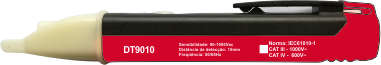 DETECTOR DE TENSÃO, PLÁSTICO, 90-1000V~ 140MM, COR VERMELHO, (1UN)