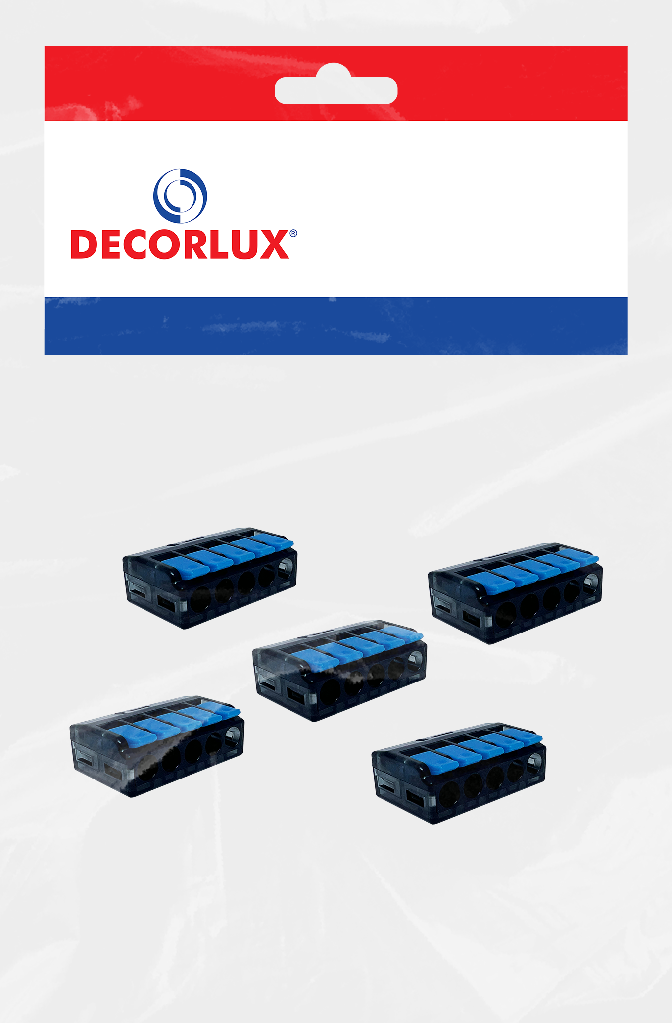 CONECTOR DE EMENDA E DERIVAÇÃO, PLÁSTICO, 0,5-4MM², 5P, 32A, COR PRETO/AZUL, (BL 5UN)