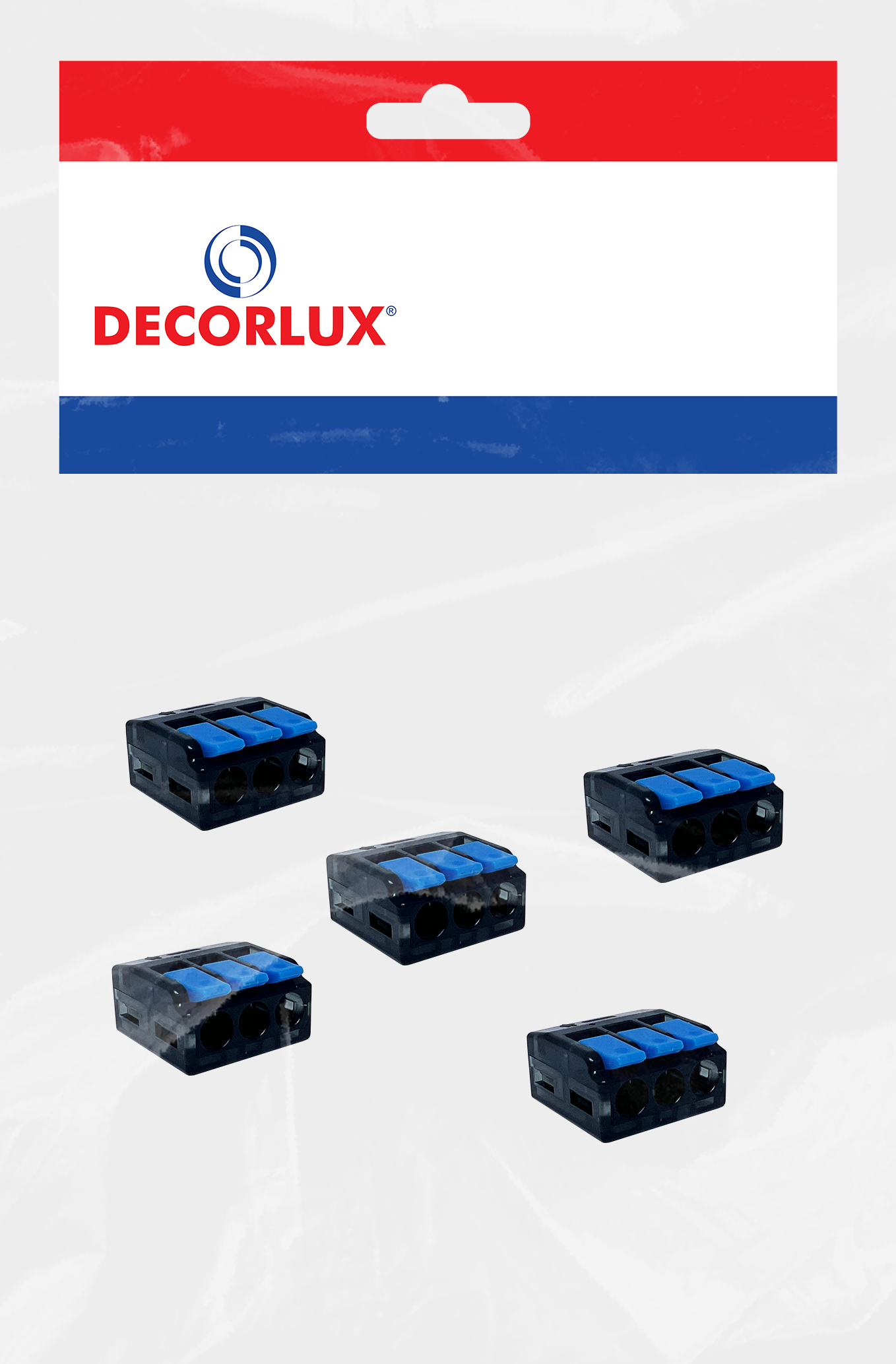 CONECTOR DE EMENDA E DERIVAÇÃO, PLÁSTICO, 0,5-4MM², 3P, 32A, COR PRETO/AZUL, (BL 5UN)