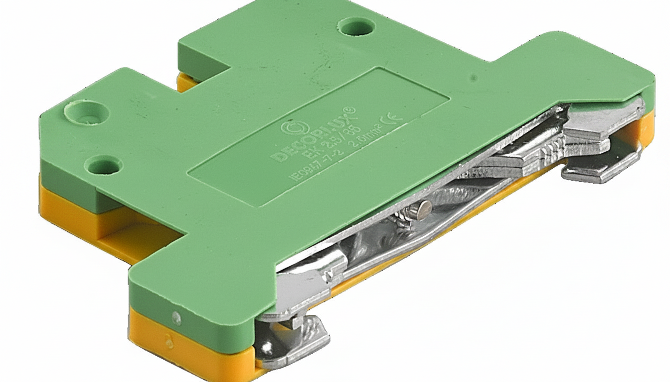 BORNE TIPO SAK TERRA, PLÁSTICO, PARA CABOS 2,5MM², 800V, COR VERDE/AMARELO, (1UN)