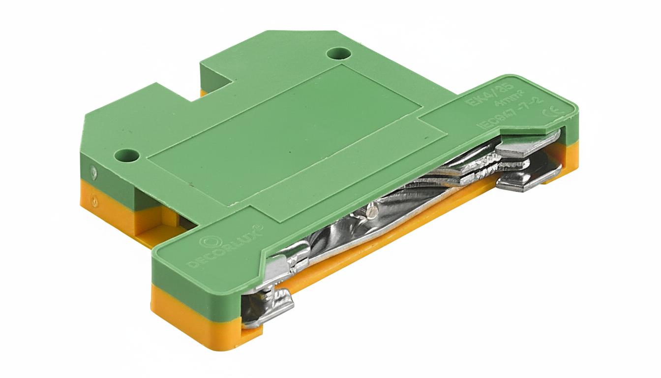 BORNE TIPO SAK TERRA, PLÁSTICO, PARA CABOS 4,0MM², 800V, COR VERDE/AMARELO, (1UN)