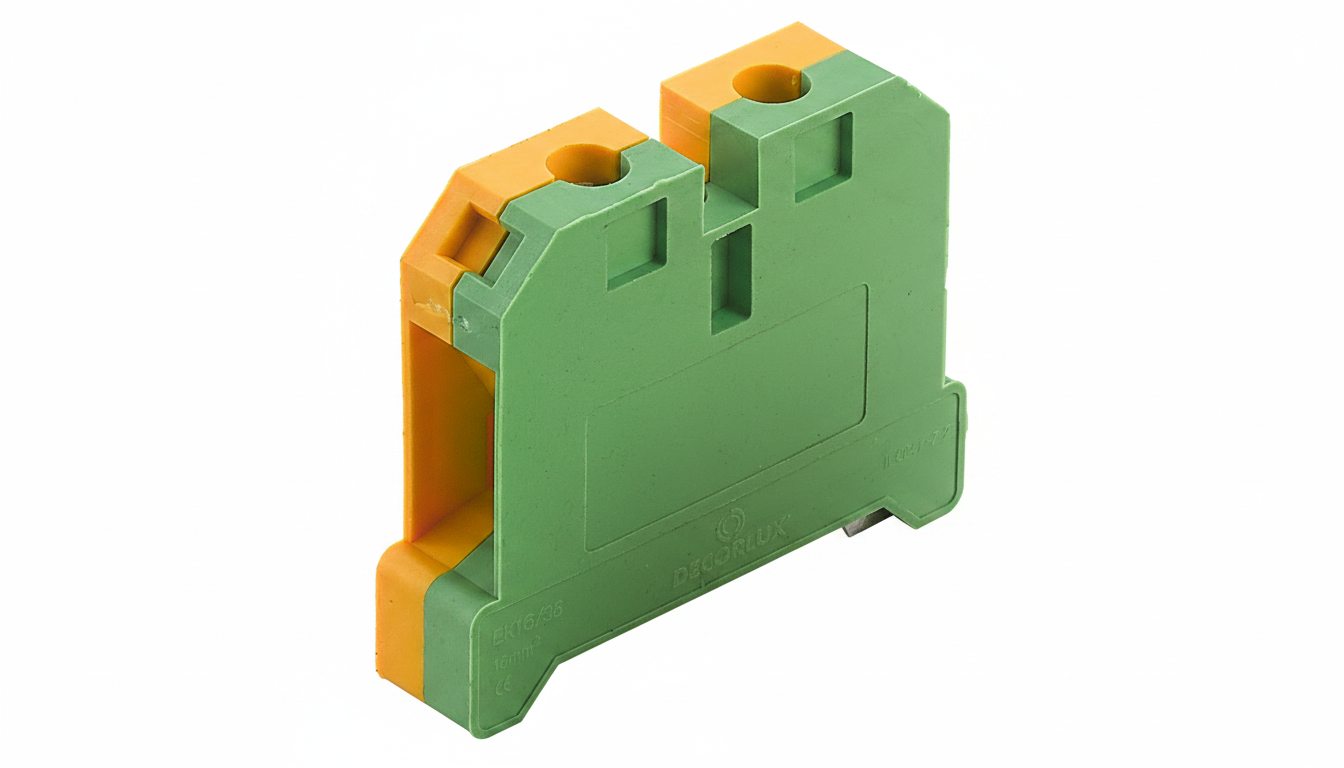 BORNE TIPO SAK TERRA, PLÁSTICO, PARA CABOS 16,0MM², 800V, COR VERDE/AMARELO, (1UN)