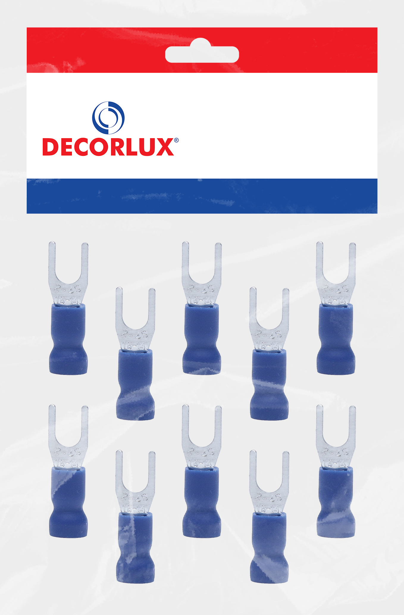 TERMINAL, COBRE ESTANHADO, GARFO M5, PRE-ISOL. NYLON, 1,5-2,5MM² 27A, COR AZUL, (BL 10UN)