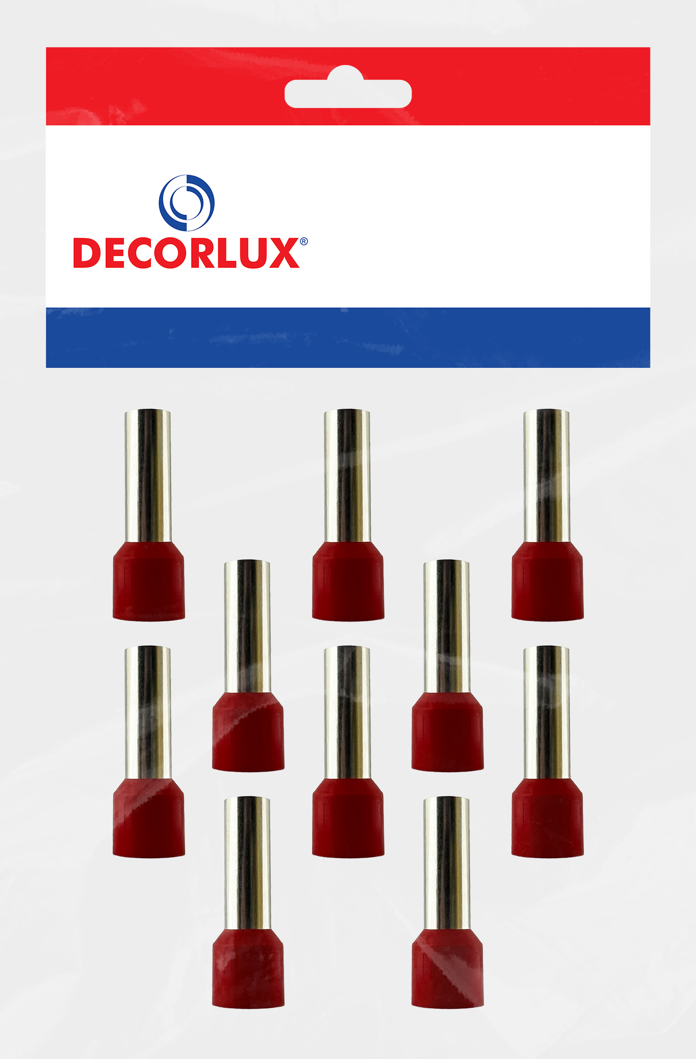 TERMINAL, COBRE ESTANHADO, ILHÓS SIMPLES TUBULAR LONGO 35,0MM² 170A, COR VERMELHO, (BL 10UN)