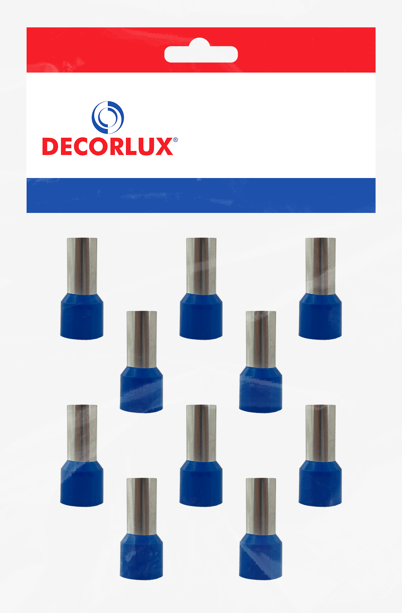 TERMINAL, COBRE ESTANHADO, ILHÓS SIMPLES TUBULAR CURTO 50,0MM² 230A, COR AZUL, (BL 10UN)