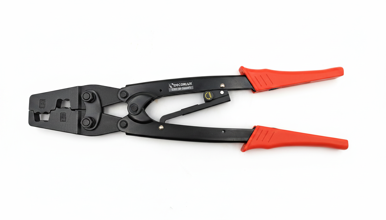 ALICATE CRIMPADOR PROFISSIONAL, EM AÇO, 120-150MM², TERMINAL TUBULAR ILHÓS, COR VERMELHO, (CX 1UN)