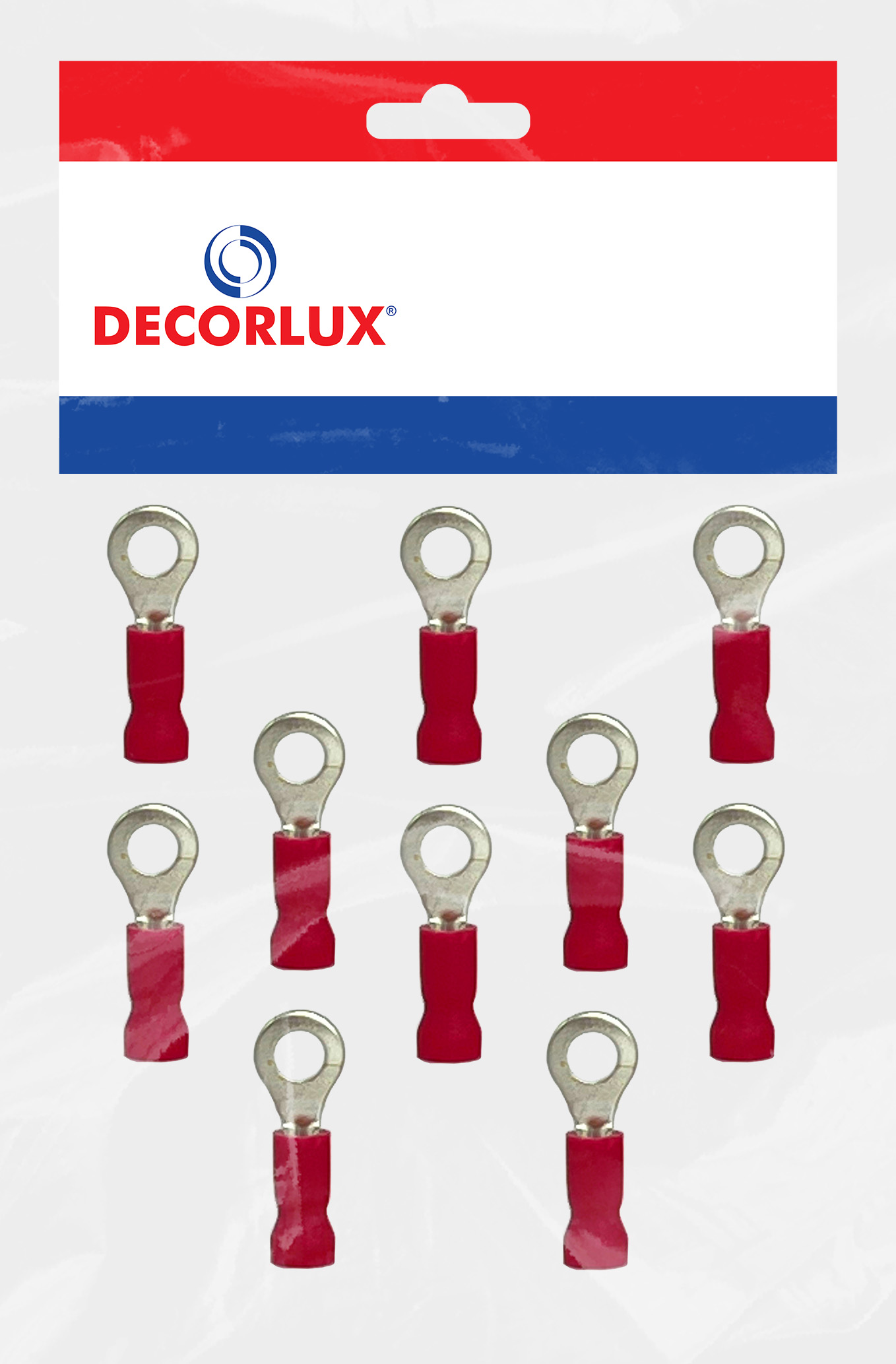 TERMINAL, COBRE ESTANHADO, ANEL M4, PRE-ISOL. NYLON, 0,5-1,5MM² 19A, COR VERMELHO, (BL 10UN)