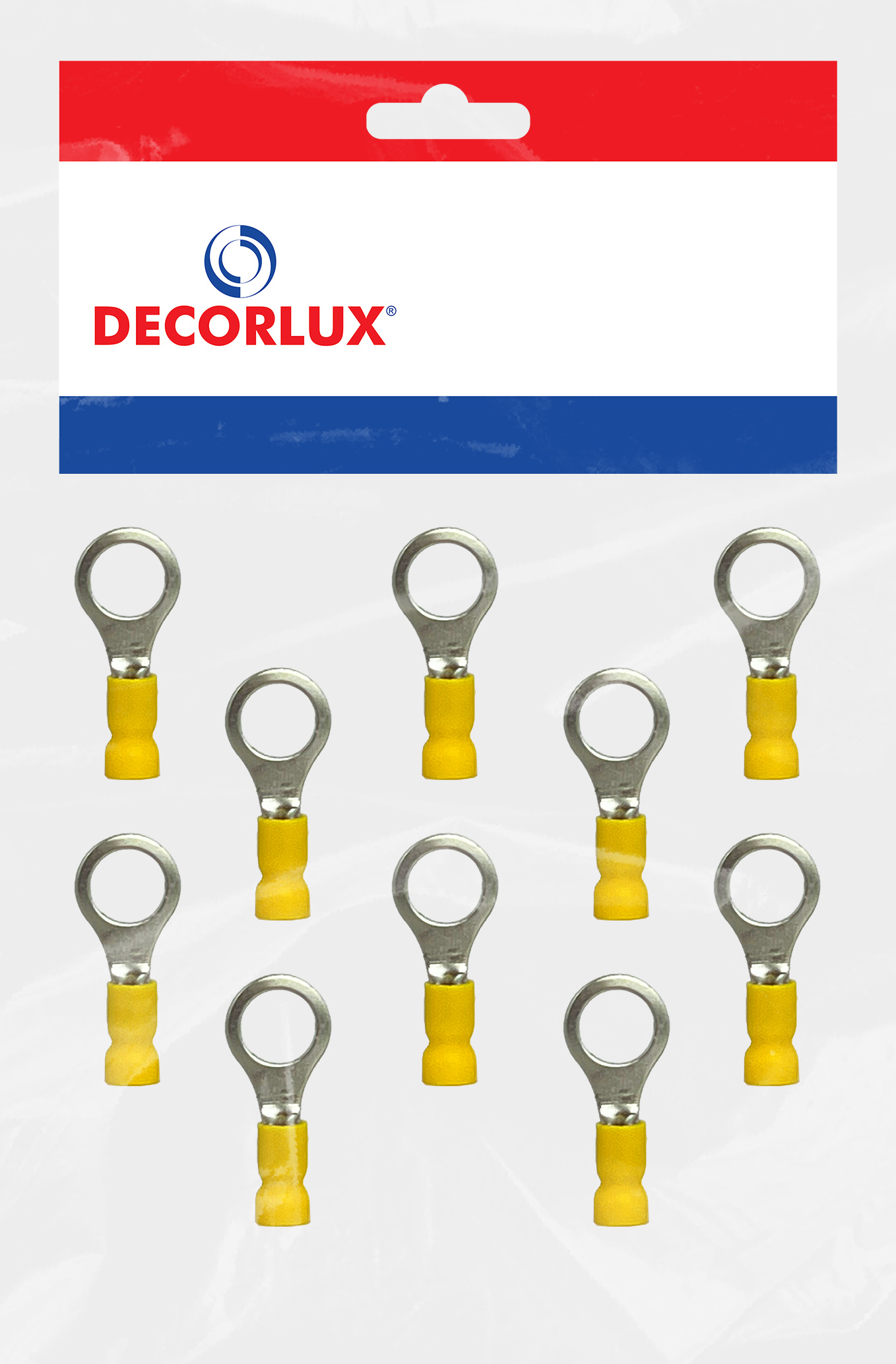 TERMINAL, COBRE ESTANHADO, ANEL M10, PRE-ISOL. NYLON, 4,0-6,0MM² 48A, COR AMARELO, (BL 10UN)