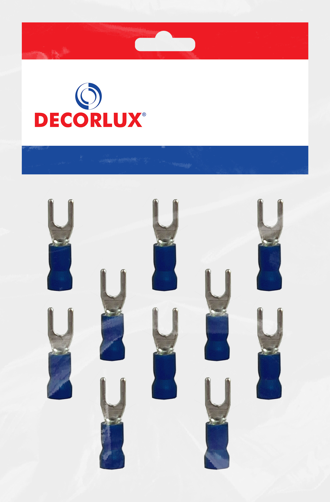 TERMINAL, COBRE ESTANHADO, GARFO M3, PRE-ISOL. NYLON, 1,5-2,5MM² 27A, COR AZUL, (BL 10UN)