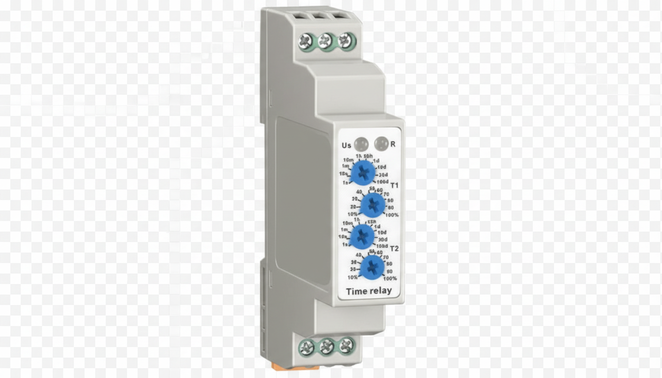 RELÉ CÍCLICO, 12V-240V AC/DC, 0.1S - 100DD, 10A, COR BRANCO, (CX 1UN)