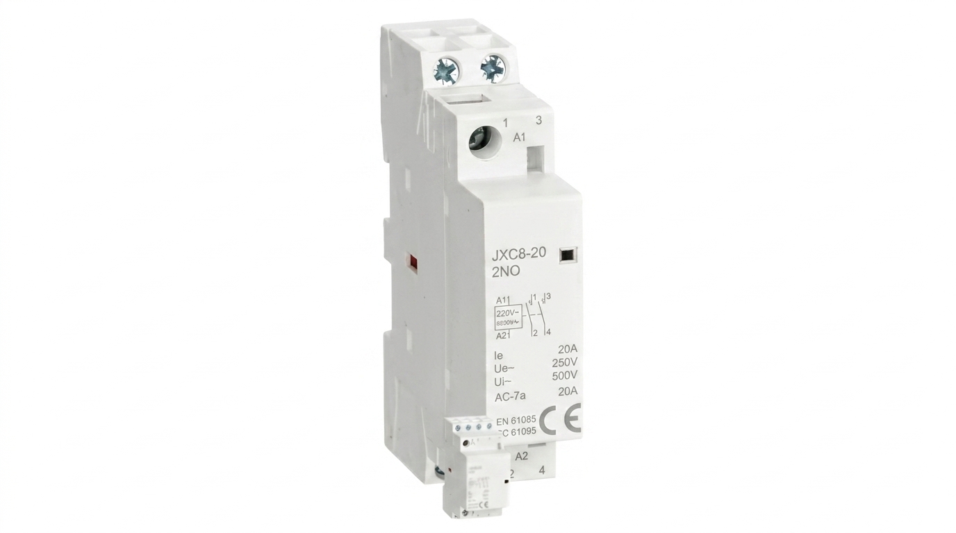 CONTATOR MODULAR, BIPOLAR 25A / 220VAC, 2P 1NA+1NF, BRANCO, (CX 1UN)