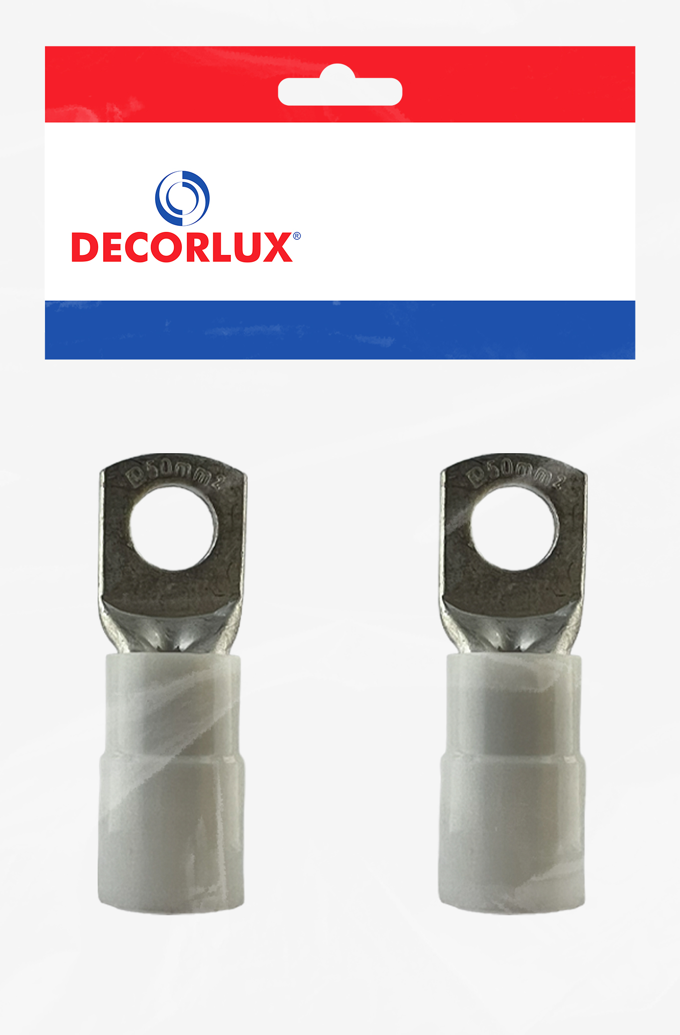 TERMINAL, COBRE ESTANHADO, ANEL M10, PRE-ISOL. NYLON, 50,0MM² 134A, COR BRANCO, (BL 2UN)