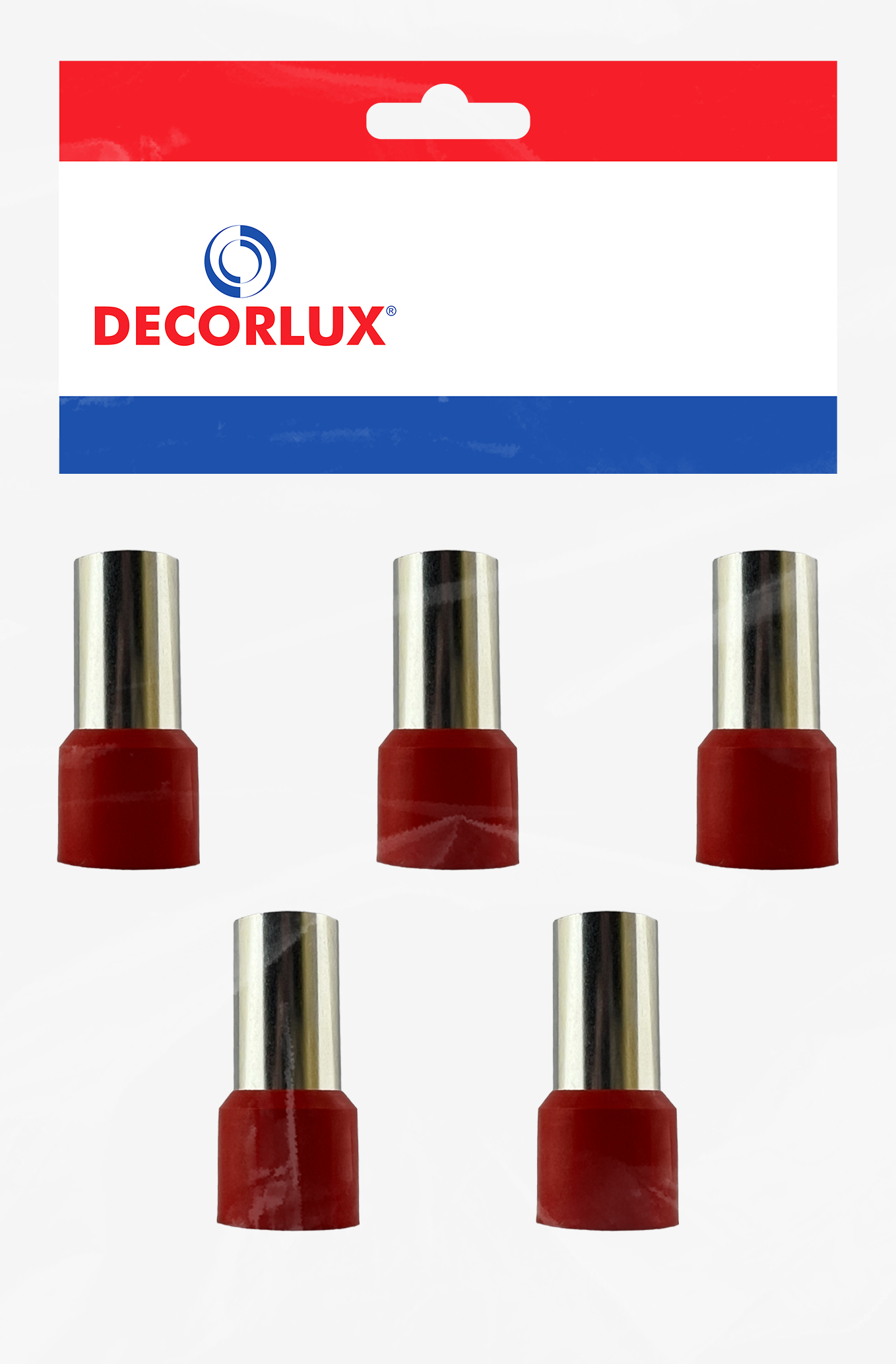 TERMINAL, COBRE ESTANHADO, ILHÓS SIMPLES TUBULAR 95,0MM² 310A, COR VERMELHO, (BL 5UN)