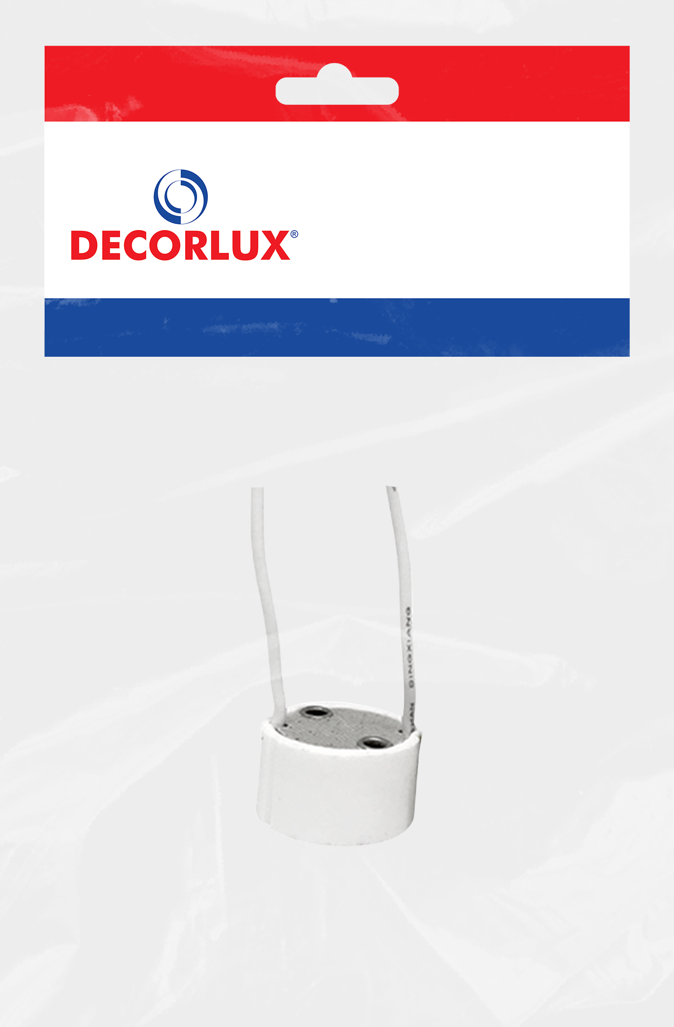 BASE GU10/GZ10, PORCELANA C/ RABICHO, P/ LAMP. DICROICA 2A/0~250V, COR BRANCO, (BL 1UN)