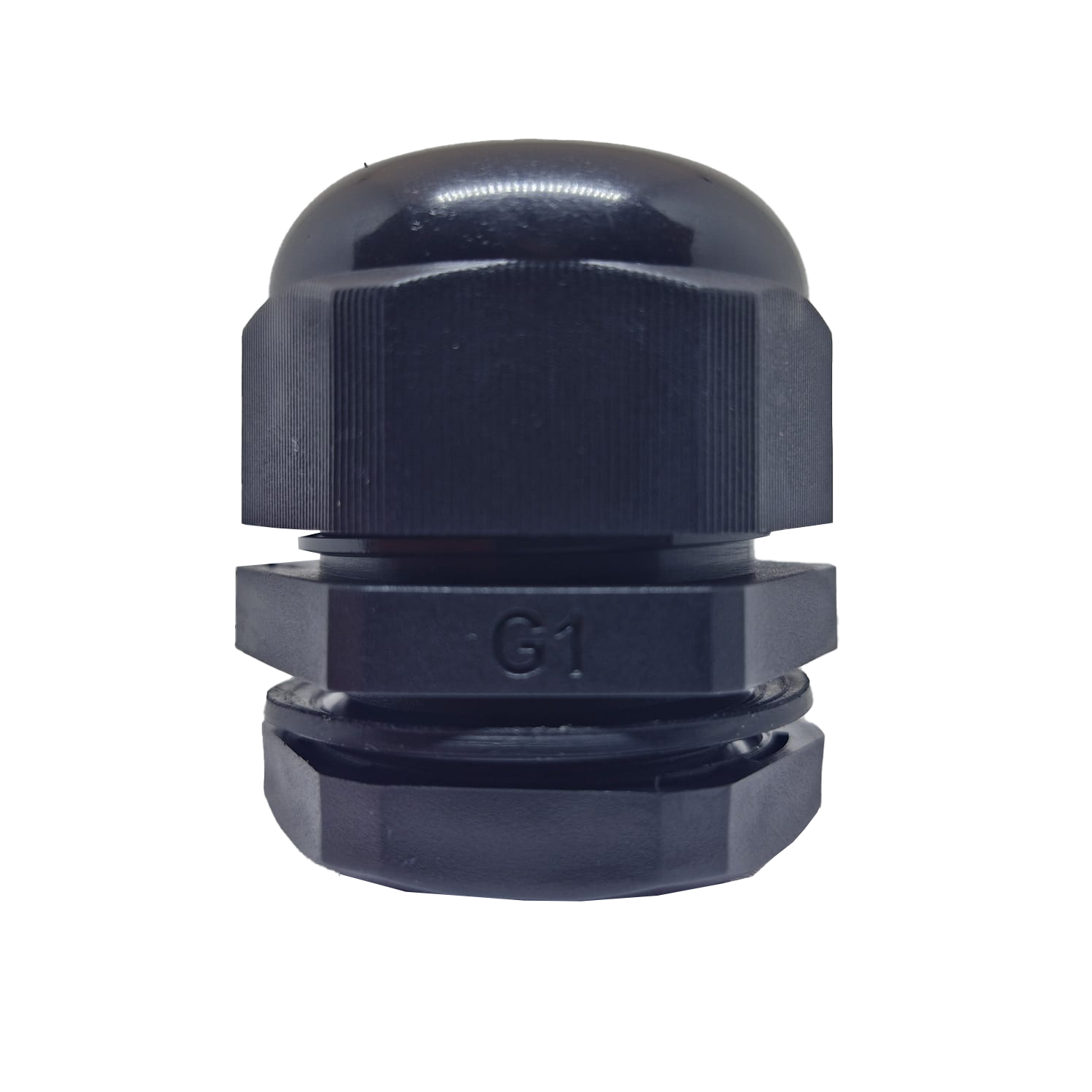 PRENSA CABO, PLASTICO, ROSCA BSP-G1", COR PRETO, (1UN)
