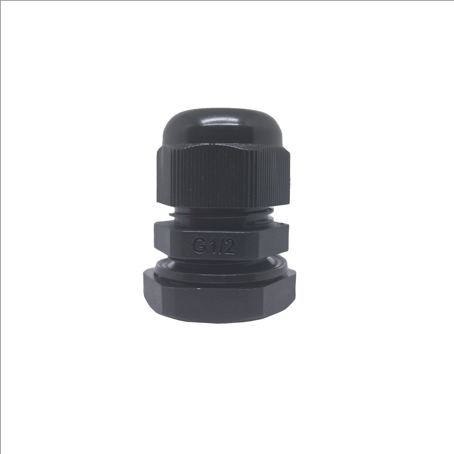 PRENSA CABO, PLASTICO, ROSCA BSP-G1/2", COR PRETO, (1UN)