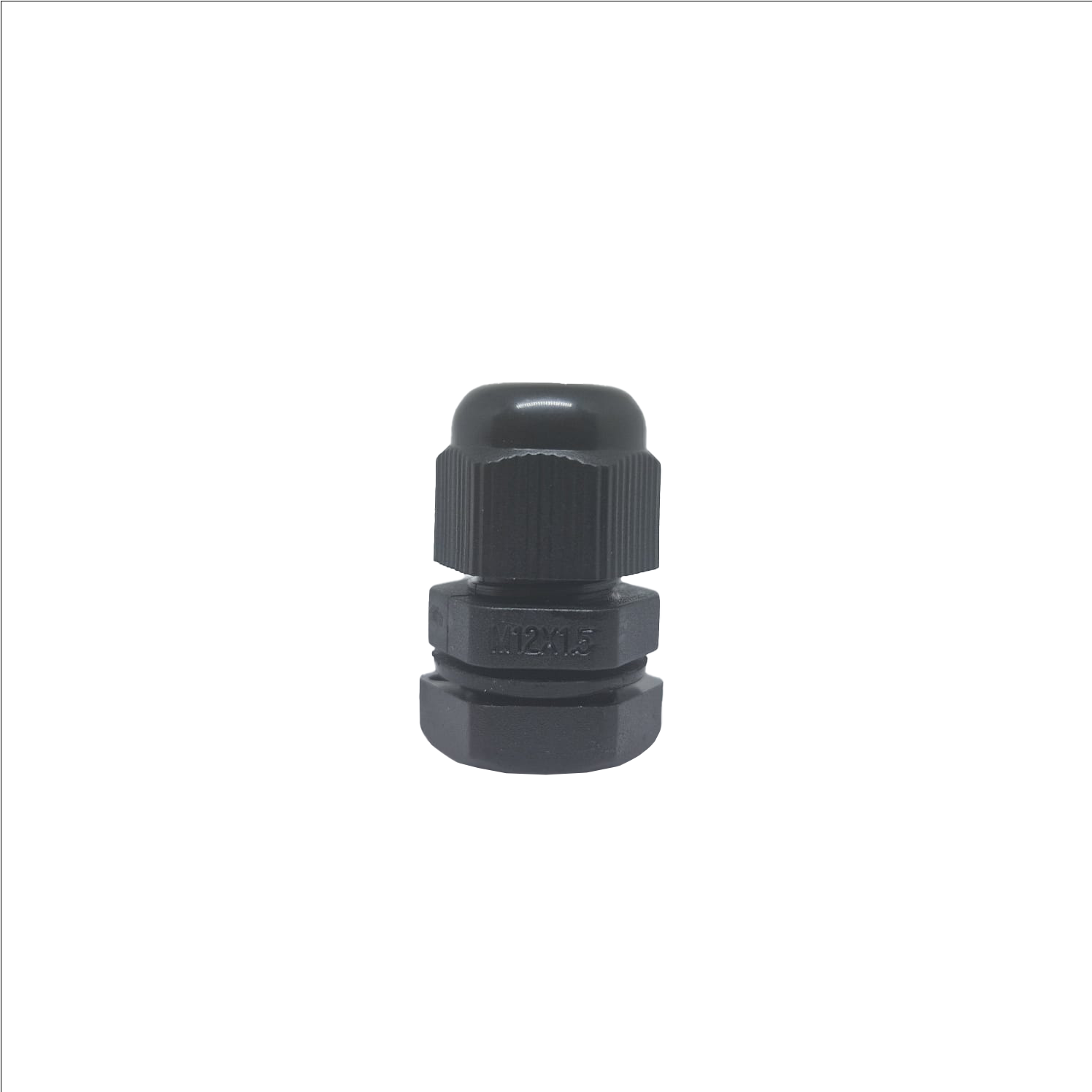 PRENSA CABO, PLASTICO, ROSCA M12, COR PRETO, (1UN)