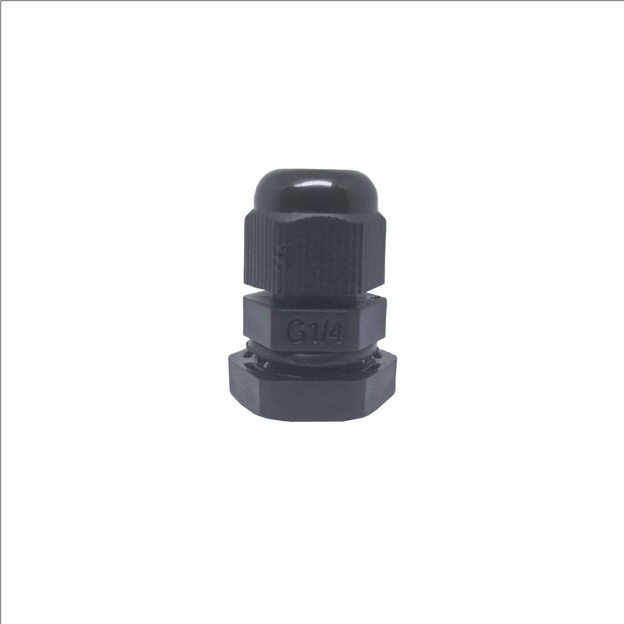 PRENSA CABO, PLASTICO, ROSCA BSP-G1/4", COR PRETO, (1UN)