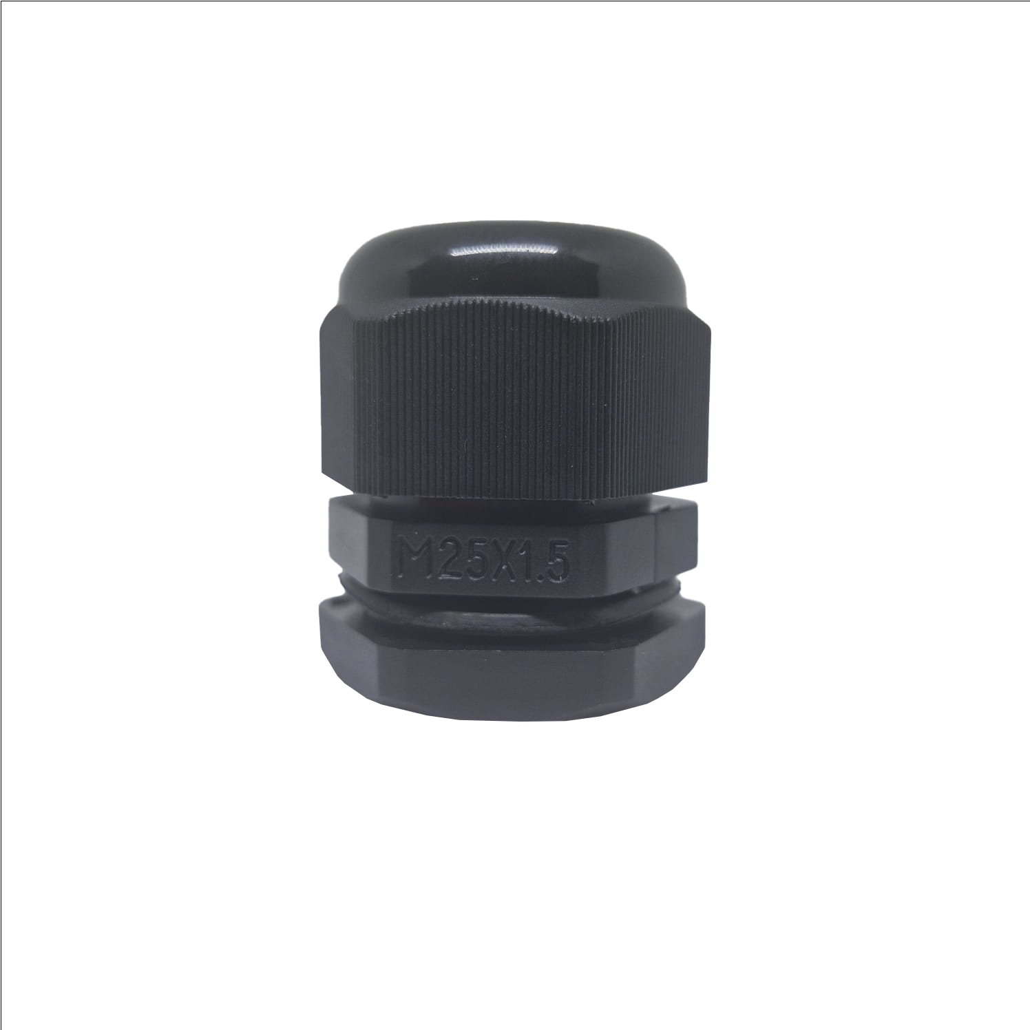 PRENSA CABO, PLASTICO, ROSCA M25, COR PRETO, (1UN)