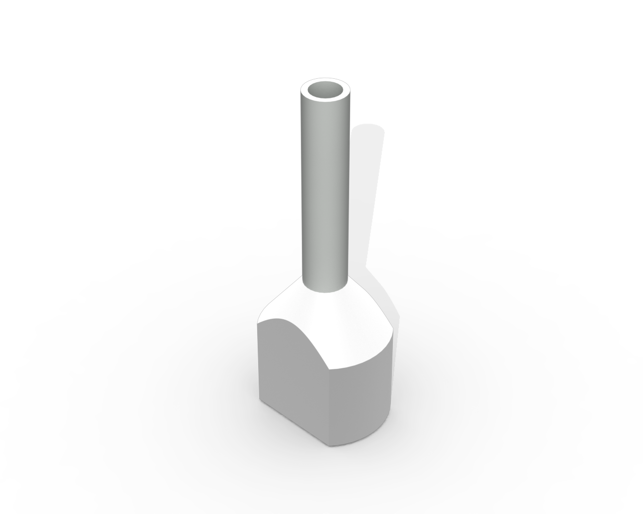 TERMINAL, COBRE ESTANHADO, ILHOS DUPLO TUBULAR 2X0,5MM2 9A, COR BRANCO, (PCTE 100UN)