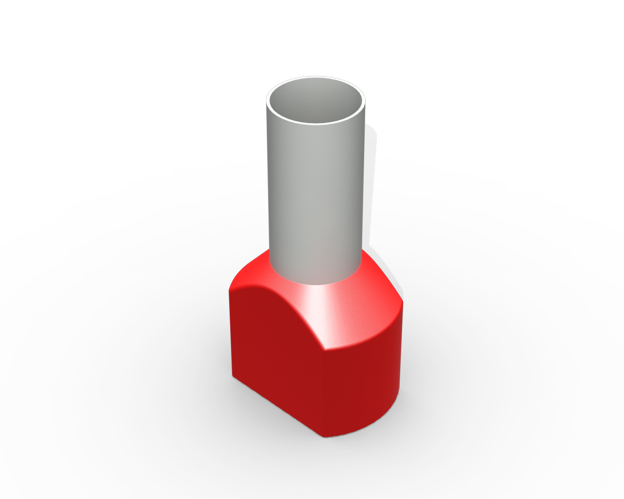 TERMINAL, COBRE ESTANHADO, ILHOS DUPLO TUBULAR 2X10,0MM2 50A, COR VERMELHO, (PCTE 100UN)