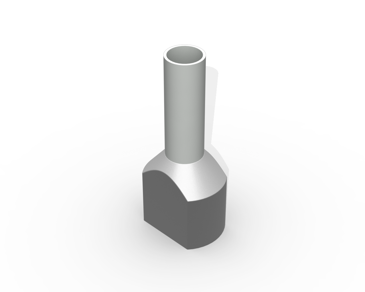 TERMINAL, COBRE ESTANHADO, ILHOS DUPLO TUBULAR 2X4,0MM2 28A, COR CINZA, (PCTE 100UN)