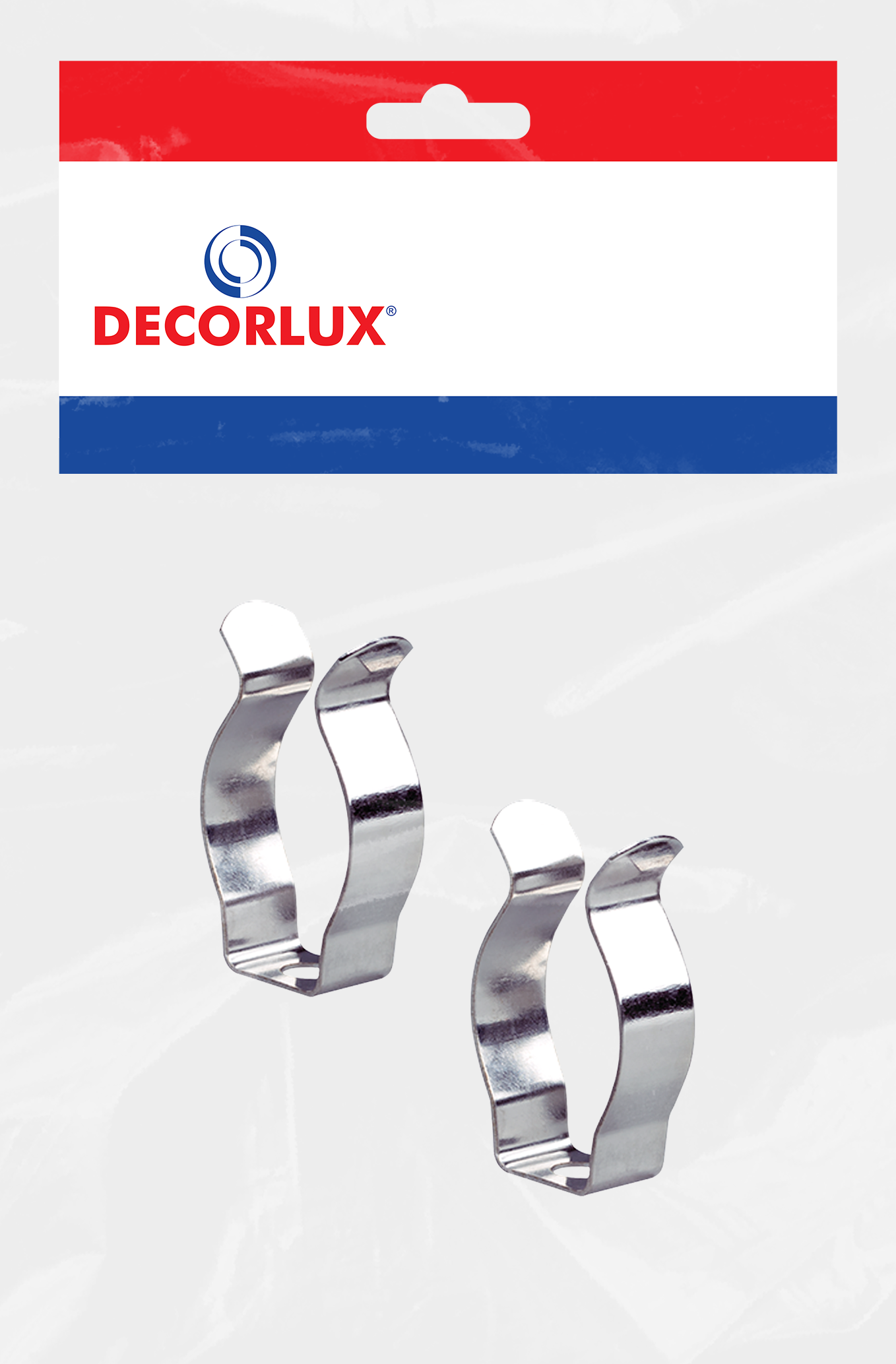 ABRAÇADEIRA DE AÇO, P/ LÂMP. TUBULAR 25MM T8, COR CROMADO, (BL 2UN)